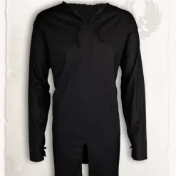 Mytholon Tunika Wolfram Schwarz, Dünne Baumwolle -Angebote Wikinger Kleidung Store tunika wolfram schwarz duenne baumwolle 4