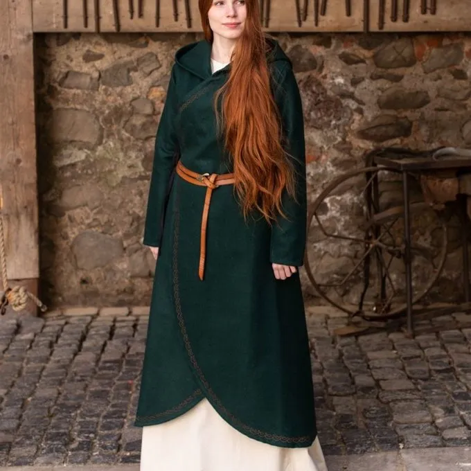 Burgschneider Umhang Enya Wolle, Grün 3 Burgschneider Umhang Enya Wolle, Grün – Bild 3