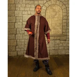 Mytholon Viking Kaftan Mit Fell, Braun