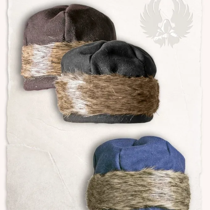 Mytholon Viking Kappe Ragi Wolle, Blau 2 Mytholon Viking Kappe Ragi Wolle, Blau – Bild 2