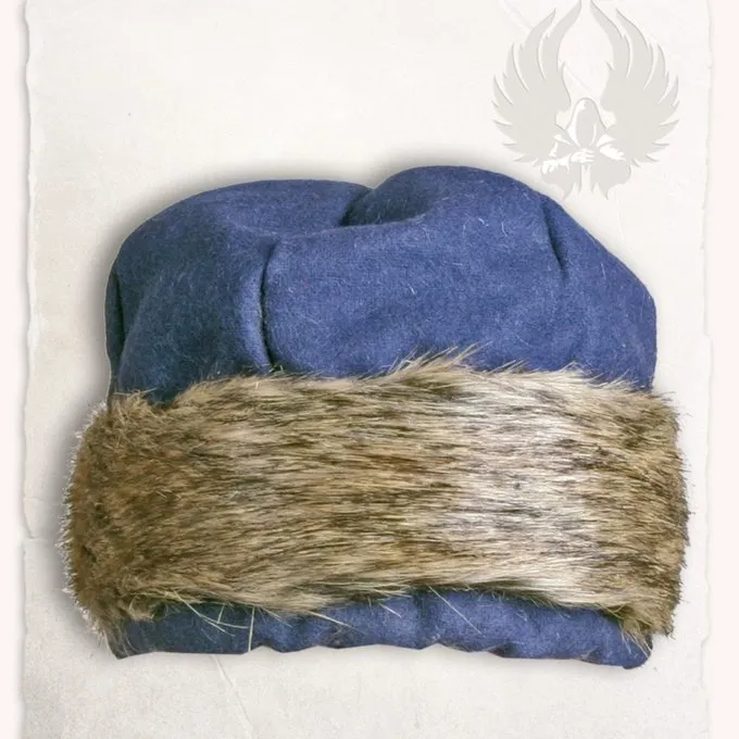 Mytholon Viking Kappe Ragi Wolle, Blau 1 Mytholon Viking Kappe Ragi Wolle, Blau