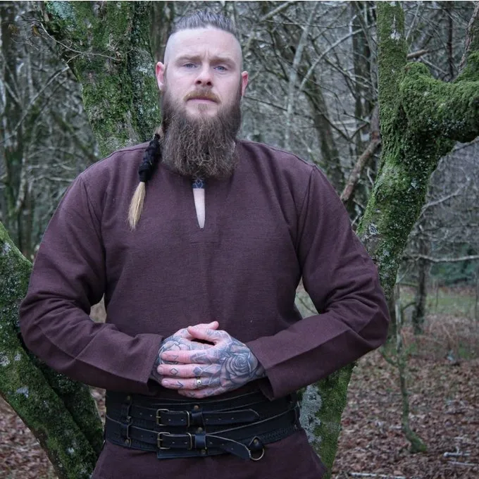 Leonardo Carbone Viking Tunika Hans, Braun 2 Leonardo Carbone Viking Tunika Hans, Braun – Bild 2