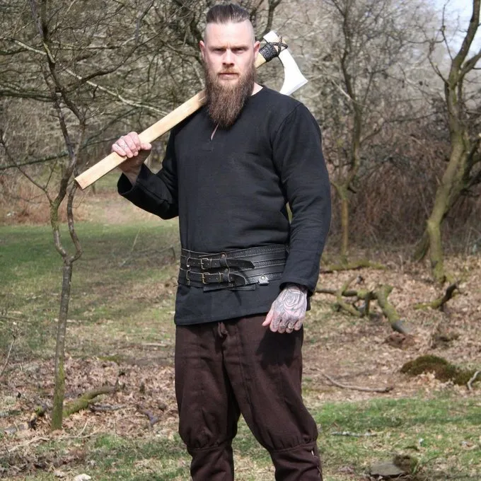 Leonardo Carbone Viking Tunika Hans, Schwarz 2 Leonardo Carbone Viking Tunika Hans, Schwarz – Bild 2