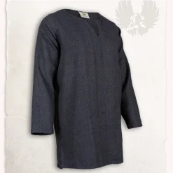 Mytholon Viking Tunika Tronde, Fischgrät-Motiv, Blau -Angebote Wikinger Kleidung Store viking tunika tronde fischgraet motiv blau 2