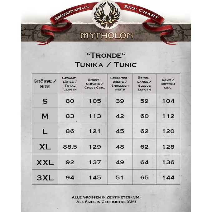 Mytholon Viking Tunika Tronde, Fischgrät-Motiv, Grau 4 Mytholon Viking Tunika Tronde, Fischgrät-Motiv, Grau – Bild 4