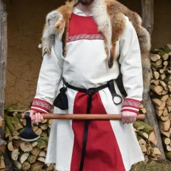 Viking Tunika Viborg, Natürlich Rot -Angebote Wikinger Kleidung Store viking tunika viborg natuerlich rot 4