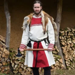 Viking Tunika Viborg, Natürlich Rot -Angebote Wikinger Kleidung Store viking tunika viborg natuerlich rot 5
