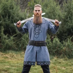 Leonardo Carbone Wikinger Tunika Farulfr, Blaugrau