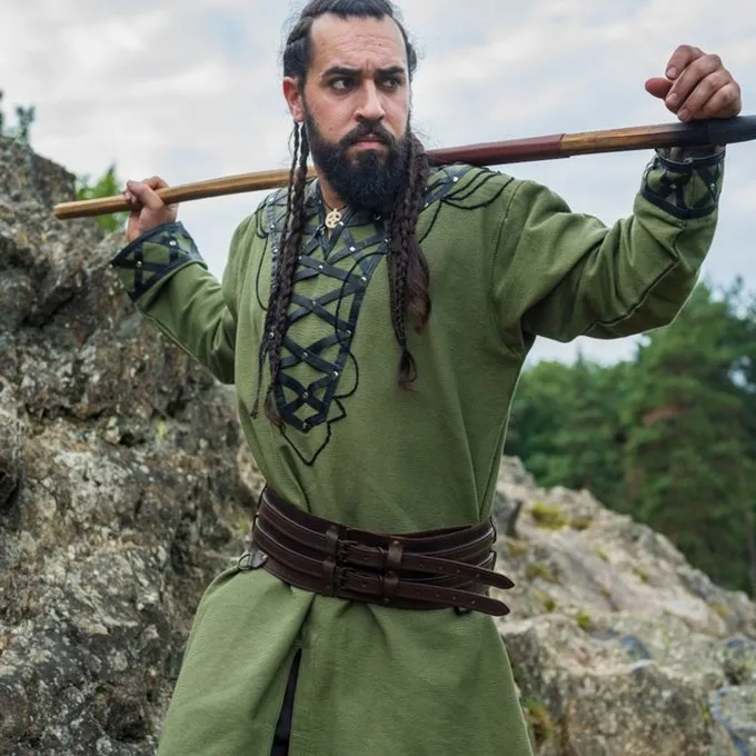 Leonardo Carbone Wikinger Tunika Farulfr, Grün 2 Leonardo Carbone Wikinger Tunika Farulfr, Grün – Bild 2