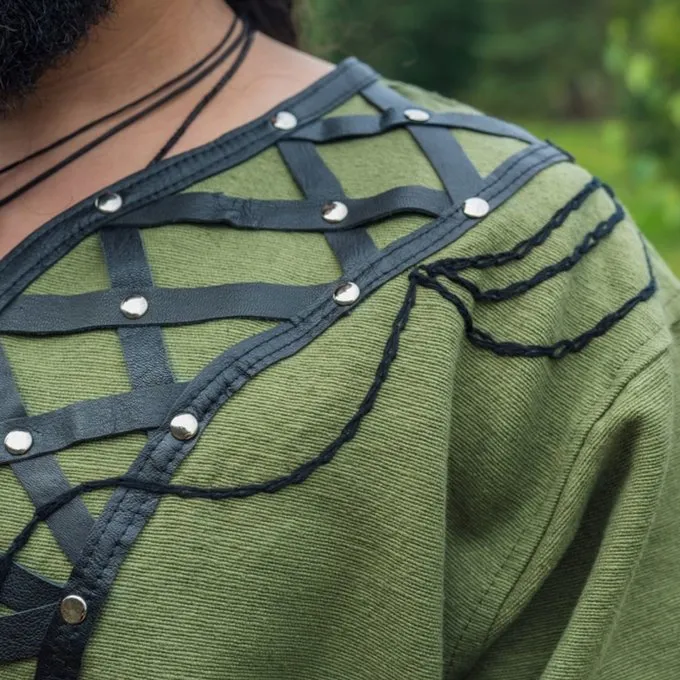 Leonardo Carbone Wikinger Tunika Farulfr, Grün 6 Leonardo Carbone Wikinger Tunika Farulfr, Grün – Bild 6