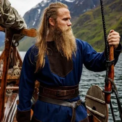 Leonardo Carbone Wikinger -Tunika Roland, Dunkelblau, Wolle -Angebote Wikinger Kleidung Store wikinger tunika roland dunkelblau wolle 2