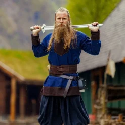 Leonardo Carbone Wikinger -Tunika Roland, Dunkelblau, Wolle