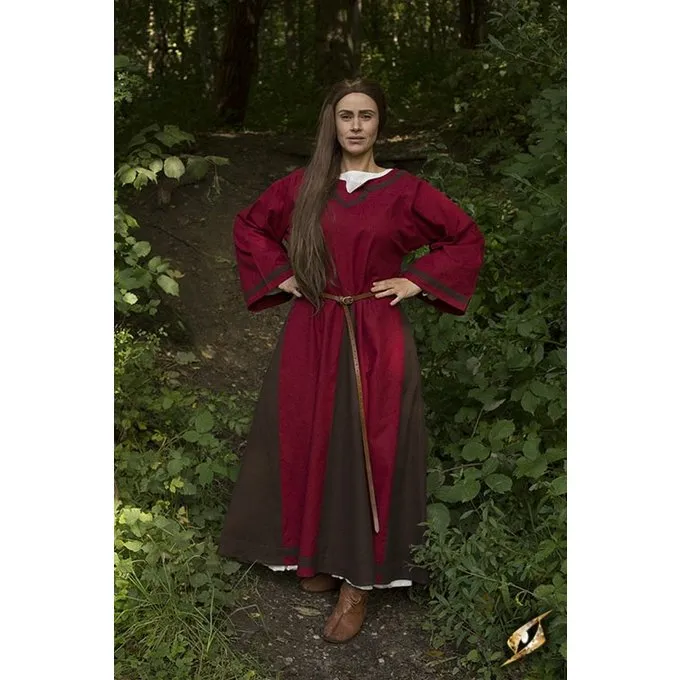 Epic Armoury Wikingerkleid Astrid, Rot/braun 4 Epic Armoury Wikingerkleid Astrid, Rot/braun – Bild 4