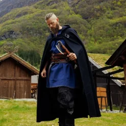 Leonardo Carbone Wikingermantel Fenrir, Schwarz -Angebote Wikinger Kleidung Store wikingermantel fenrir schwarz 3