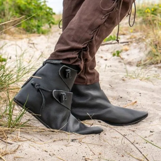 Epic Armoury Wikingerschuhe Jorvik Mit Gummisohle, Schwarz 2 Epic Armoury Wikingerschuhe Jorvik Mit Gummisohle, Schwarz – Bild 2