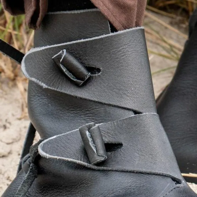 Epic Armoury Wikingerschuhe Jorvik Mit Gummisohle, Schwarz 5 Epic Armoury Wikingerschuhe Jorvik Mit Gummisohle, Schwarz – Bild 5