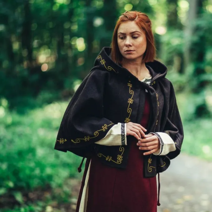 Leonardo Carbone Wolle Chaperon Runa, Schwarz 3 Leonardo Carbone Wolle Chaperon Runa, Schwarz – Bild 3