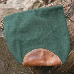 Epic Armoury Wolle-Lederbeutel, Grün-braun -Angebote Wikinger Kleidung Store wolle lederbeutel gruen braun 3