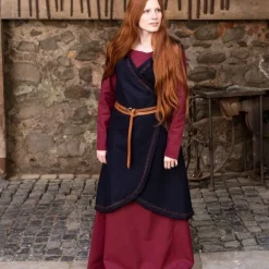 Burgschneider Wolle Wickelkleid Myrana, Blau