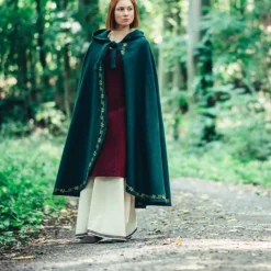 Leonardo Carbone Wollmantel Ceridwen, Grün -Angebote Wikinger Kleidung Store wollmantel ceridwen gruen 4