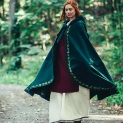 Leonardo Carbone Wollmantel Ceridwen, Grün -Angebote Wikinger Kleidung Store wollmantel ceridwen gruen 5