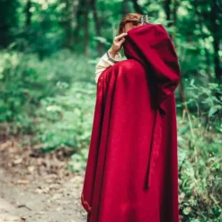 Leonardo Carbone Wollmantel Ceridwen, Rot -Angebote Wikinger Kleidung Store wollmantel ceridwen rot 3