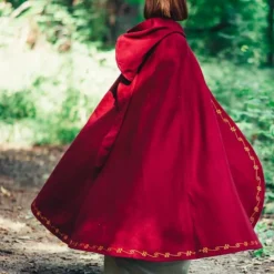 Leonardo Carbone Wollmantel Ceridwen, Rot -Angebote Wikinger Kleidung Store wollmantel ceridwen rot 4