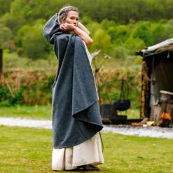 Leonardo Carbone Wollmantel Felis, Grau -Angebote Wikinger Kleidung Store wollmantel felis grau 2